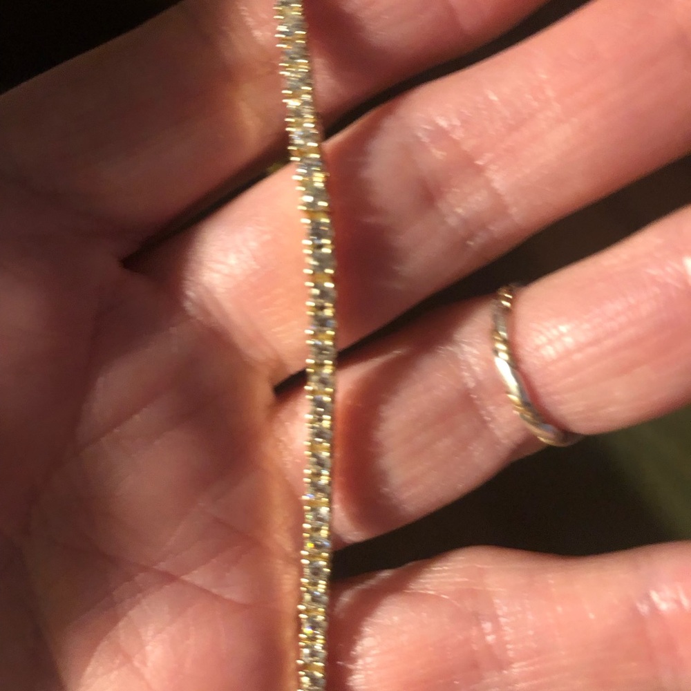14K GP Classic Tennis Bracelet - Picture 7 of 7